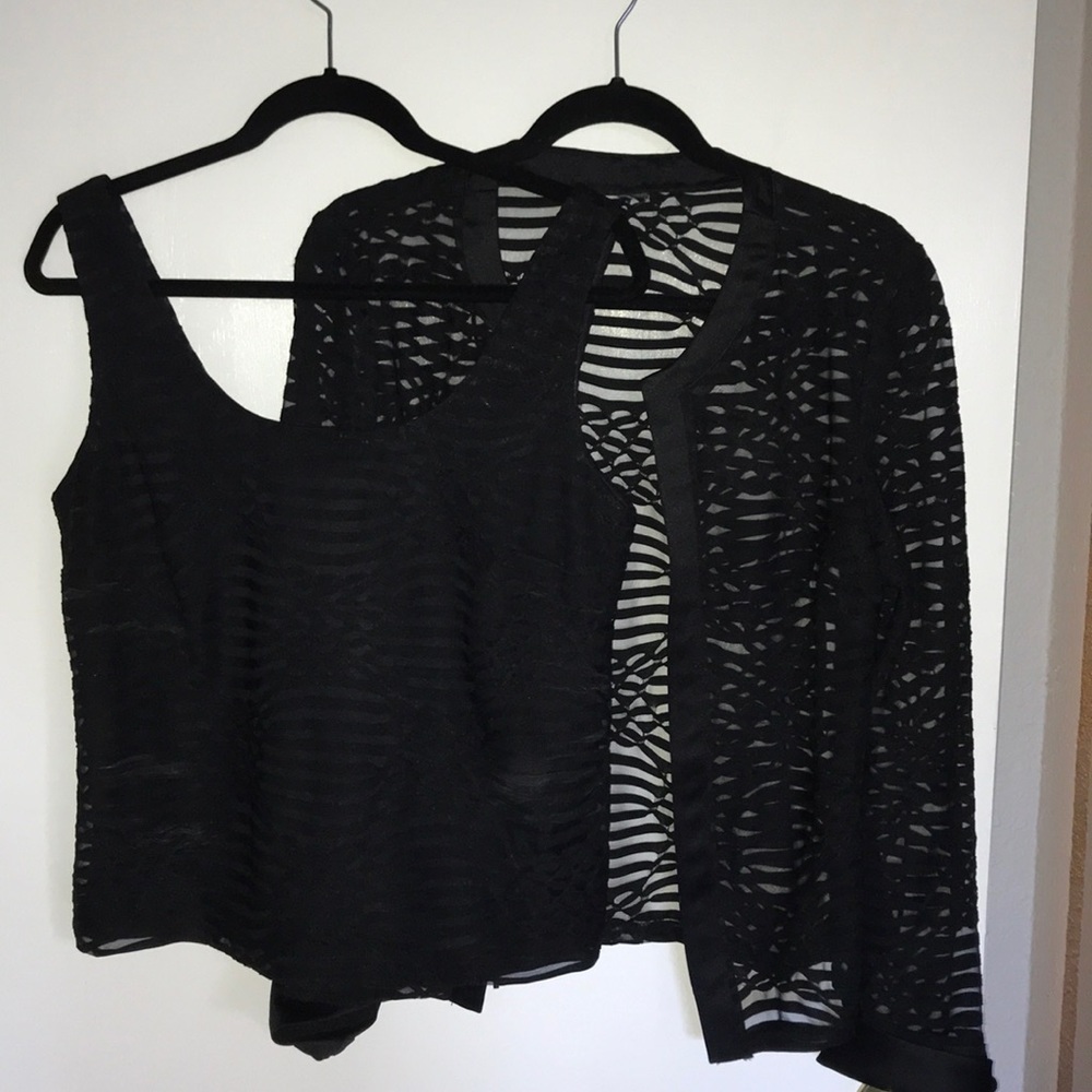 Cropped Jacket and Top Set